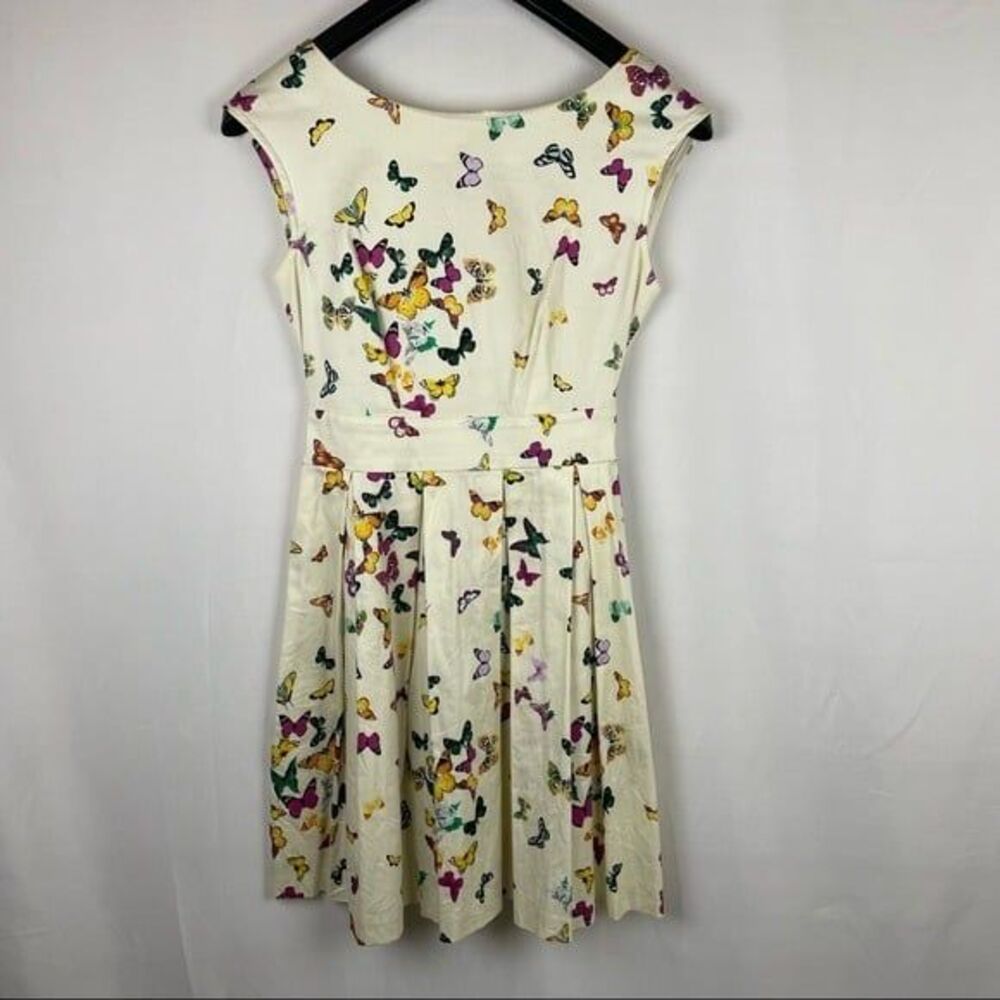 Closet London butterfly dress back zipper pockets 4 Y2K 80's - Picture 3 of 9